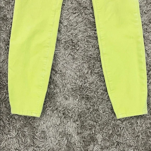 Anthropologie PILCRO Neon Lemon Yellow chartreuse cords High-Rise Jeans - Picture 5 of 8